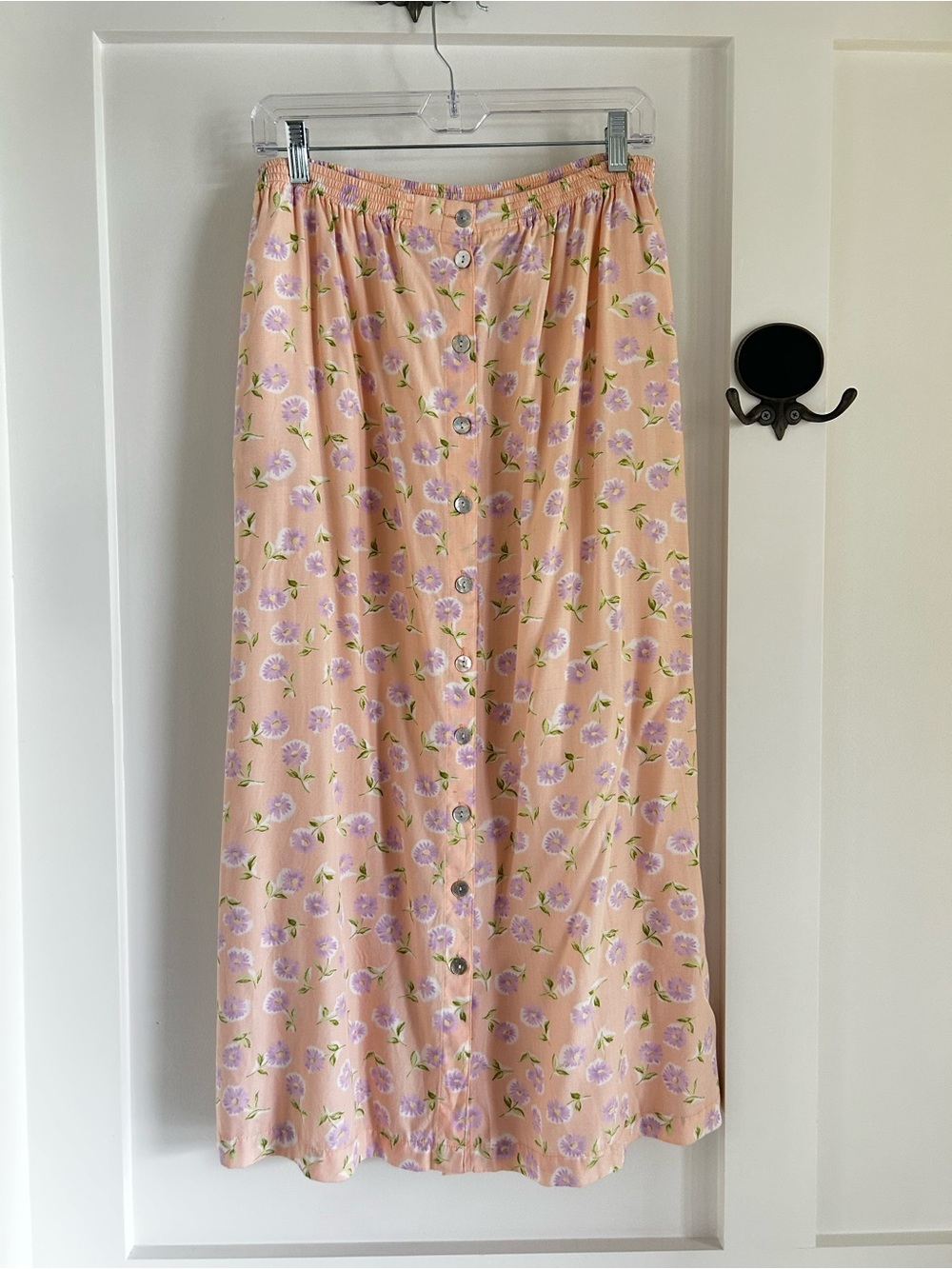 Vintage pastel floral midi skirt - Picture 6 of 6